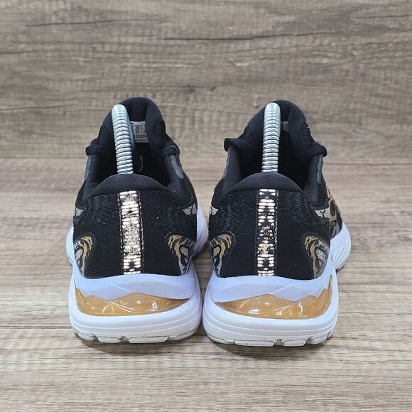 Asics Gel-Cumulus 23 Women's Size 7.5 Black Orange Running Shoes (1012A888) - Picture 4 of 10